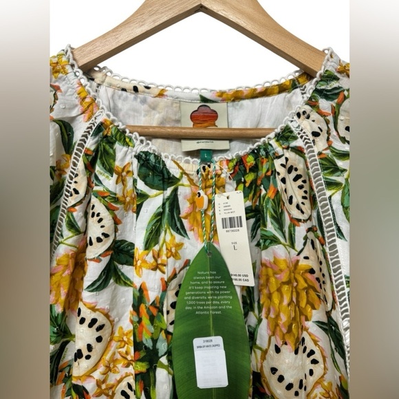 NWT Farm Rio Biriba Cropped Blouse - Picture 5 of 11